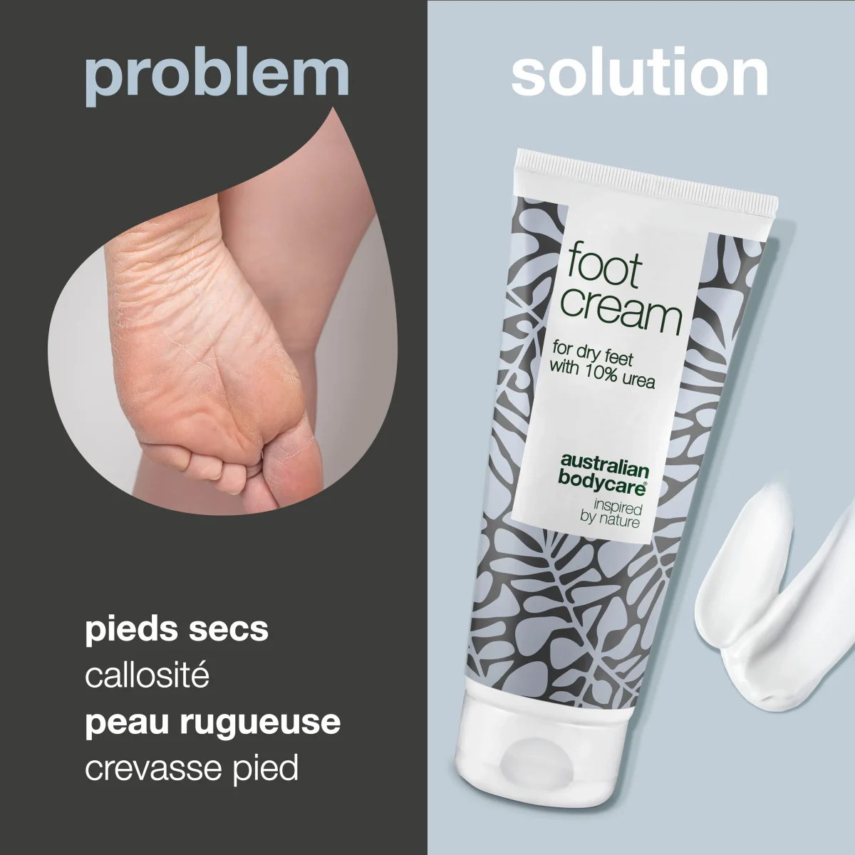 Crème pour les pieds avec 10% d'urée et huile de tea tree — Notre meilleure crème pour les pieds secs avec de l'huile de tea tree 100% naturelle. – Image 3