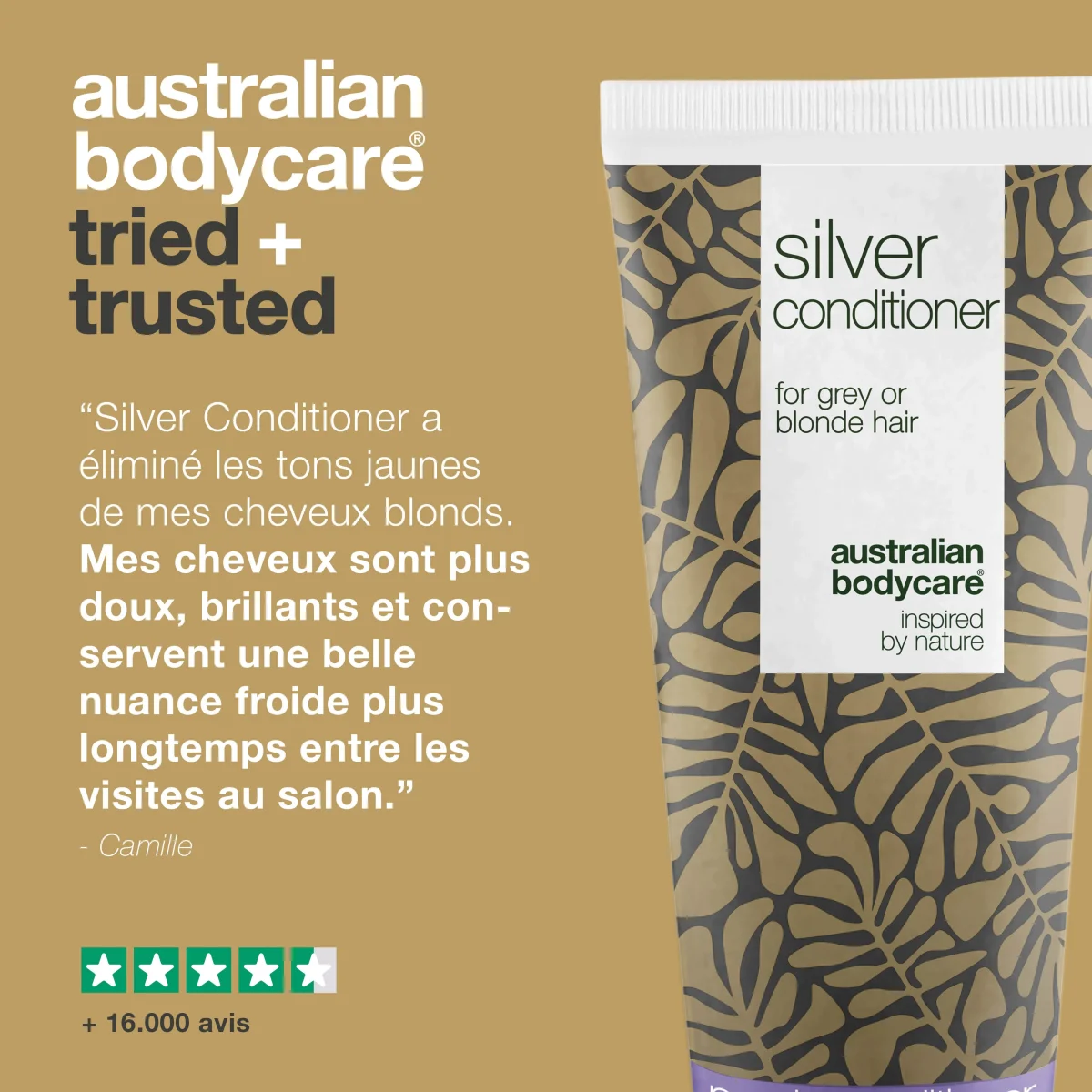 Silver Conditioner pour cheveux gris et blonds – Anti-jaune — Après-shampooing aux pigments violets, élimine le jaune et sublime les tons froids des cheveux gris ou blonds. Ajoute éclat et force. – Image 6