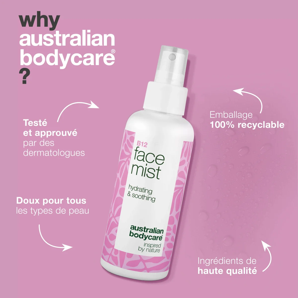 Brume Visage B12 – Hydratation pour une Peau Éclatante — La brume B12 hydrate et rafraîchit la peau. Idéale au quotidien ou pour un coup de frais rapide. – Image 5
