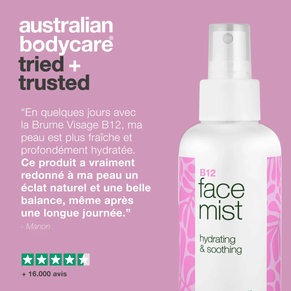 Brume Visage B12 – Hydratation pour une Peau Éclatante — La brume B12 hydrate et rafraîchit la peau. Idéale au quotidien ou pour un coup de frais rapide. – Image 6